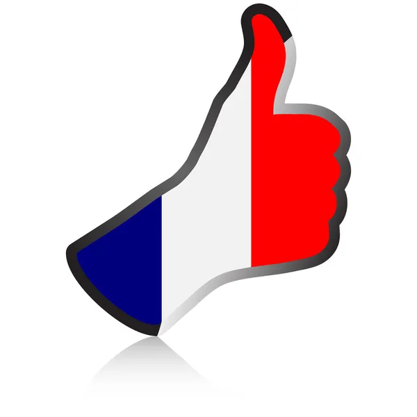 Frankreich Hand geben ok — Stockvektor