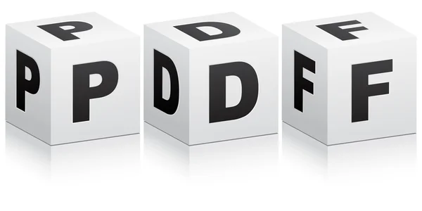 Förlängning av PDF-filer — Stock vektor