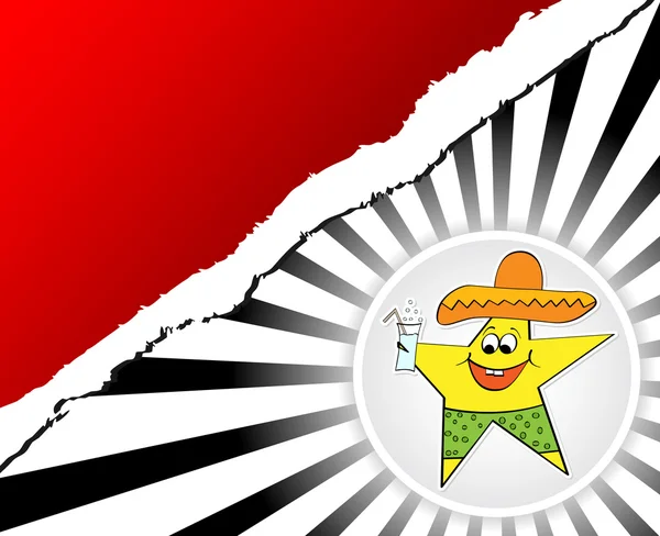 Meksykańska gwiazda plakat — Wektor stockowy