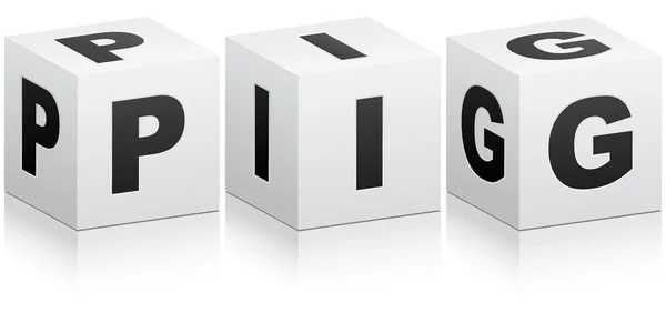 Word pig — Stock Vector