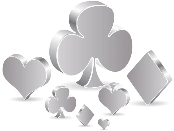 Elementos de poker — Vetor de Stock