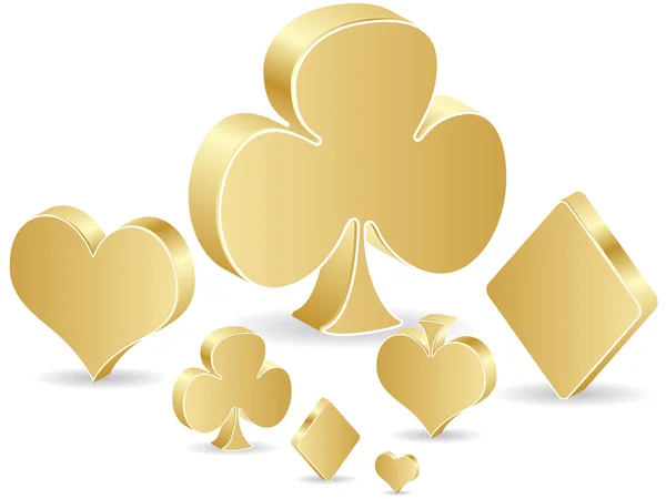 Χρυσό πόκερ στοιχείο — Διανυσματικό Αρχείο