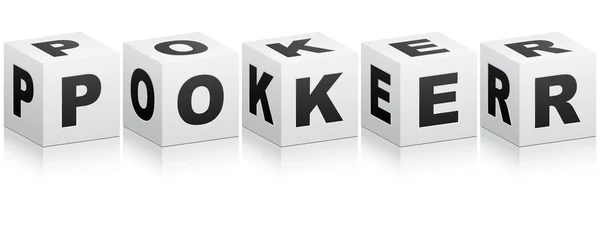 Покер слово — стоковый вектор