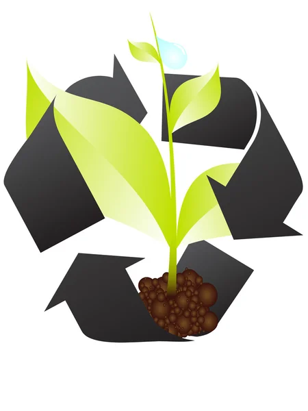 Növény-újrahasznosítás — Stock Vector