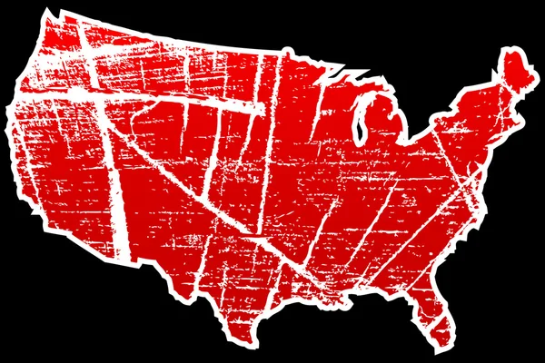 Mappa americana — Vettoriale Stock