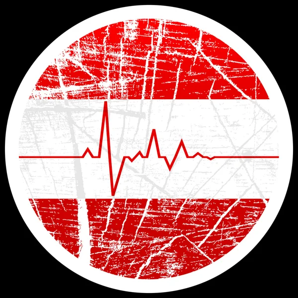 Icona del polso cardiaco — Vettoriale Stock