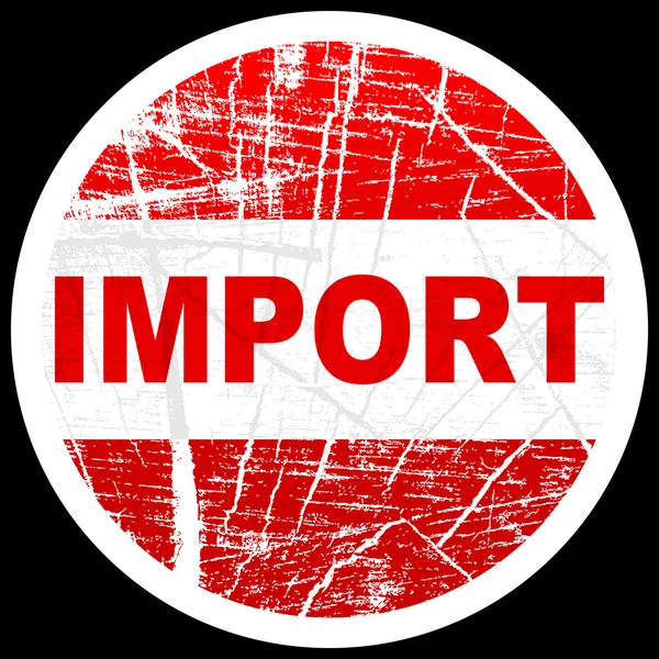 Timbro di importazione — Vettoriale Stock