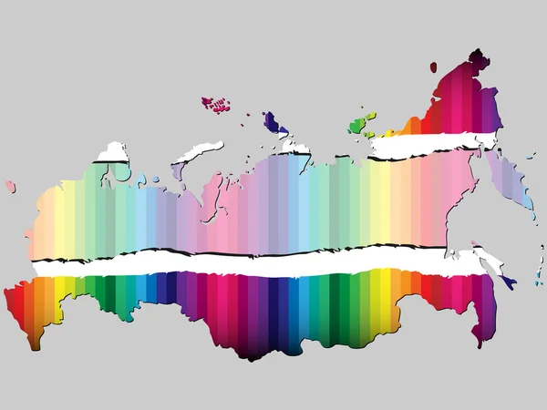 Karta över Ryssland — Stock vektor