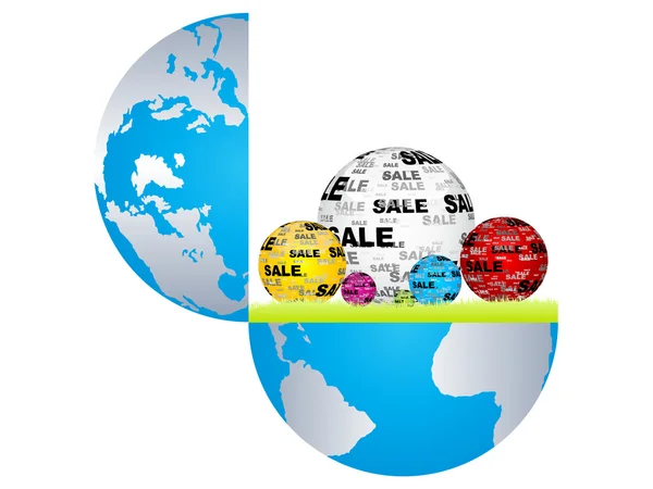 Sale around the world — Stock Vector