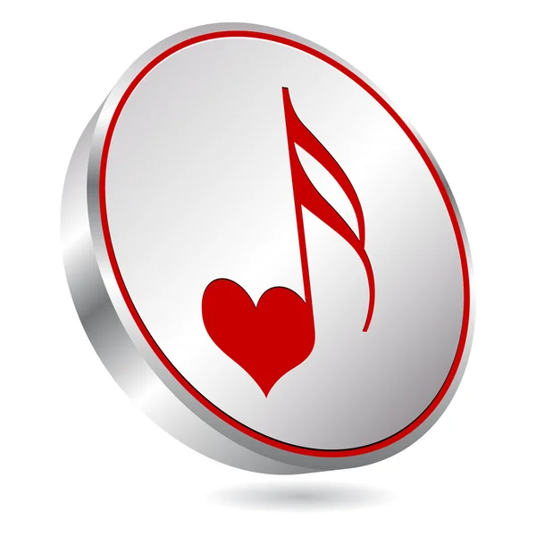 愛のボタンの歌 — ストックベクタ