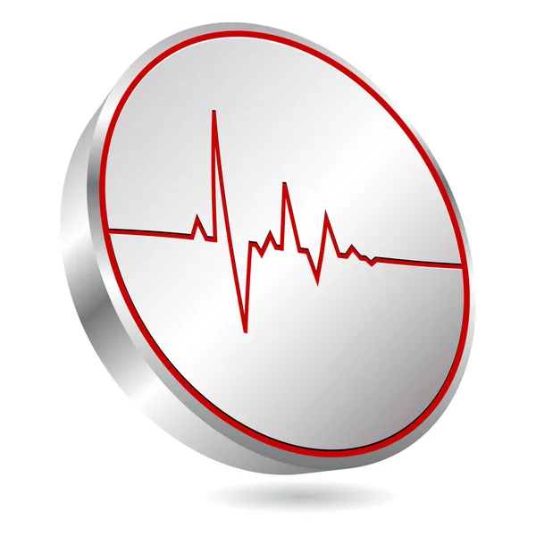 Icône pouls cardiaque — Image vectorielle