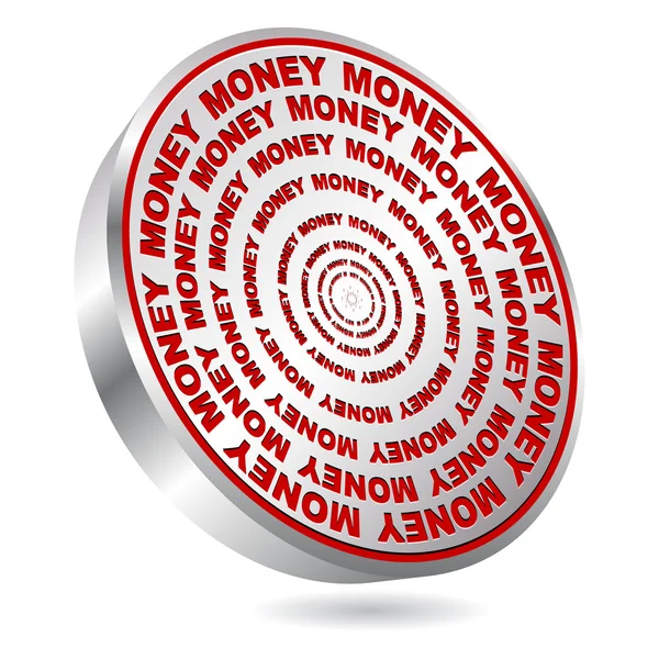 Money text button — Stock Vector