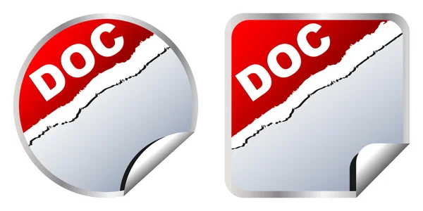 Doc stickers — Stockvector