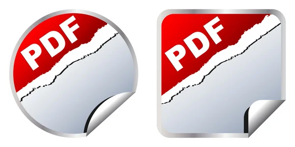 Наклейки pdf — стоковый вектор