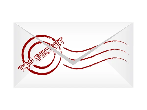 トップ シークレットの手紙 — ストックベクタ