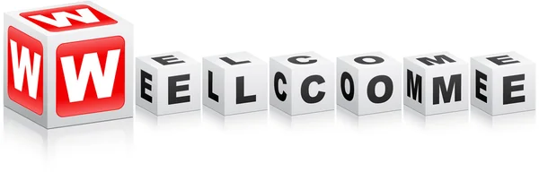 Welcome text — Stock Vector