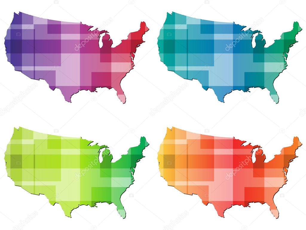 American map Stock Vector Image by ©marincas_andrei #7528127