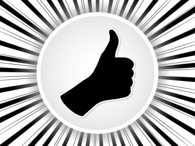 Human hand giving ok button clipart