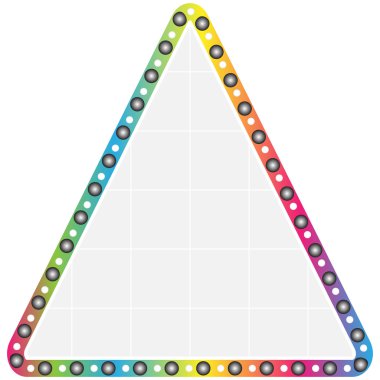colorful triangle button