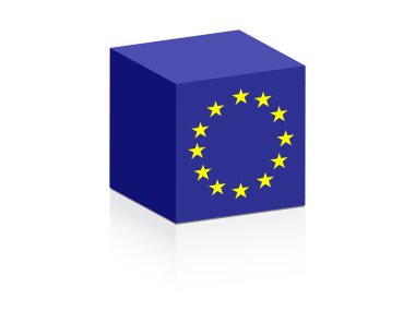 Eu flag button clipart