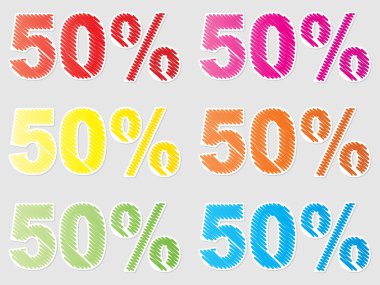 fifty percent discount clipart