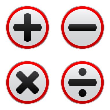 mathematics buttons clipart