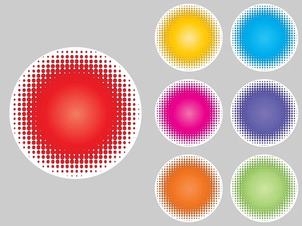 Веб-кнопки различных цветов — стоковый вектор