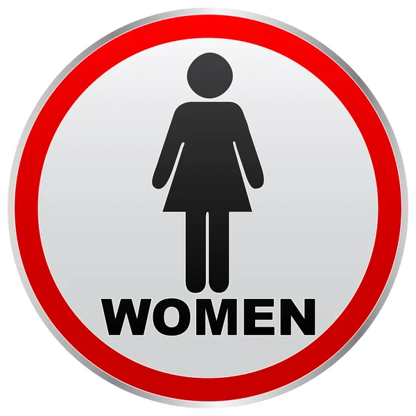 妇女厕所标签 — 图库矢量图片