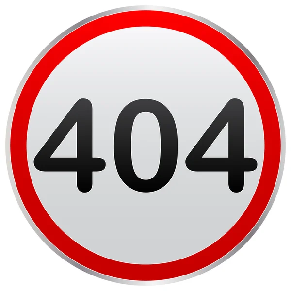 404 error sign — Stock Vector
