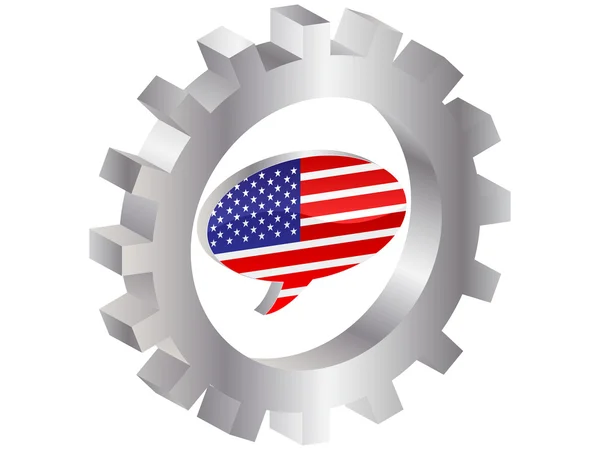 Bandeira da américa — Vetor de Stock