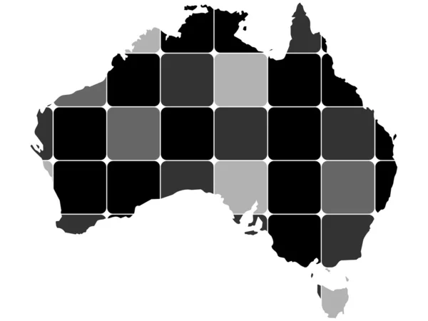 Ausztrál Térkép — Stock Vector