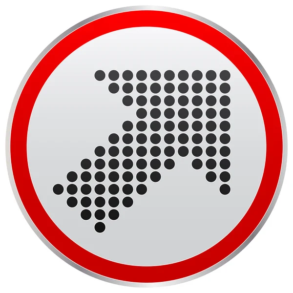Button with dots arrow — Stock Vector