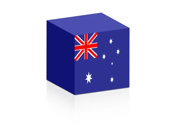 Bandera australiana en caja — Vector de stock