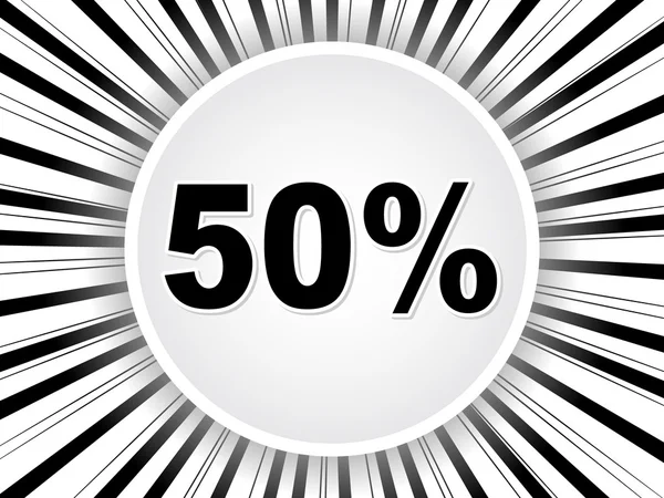 Femtio procent rabatt — Stock vektor
