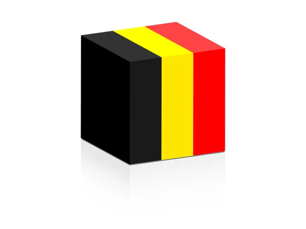 Flaga belgijska na pudełku — Wektor stockowy
