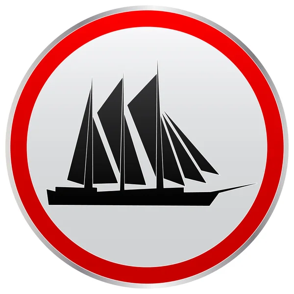 Pulsante barca — Vettoriale Stock