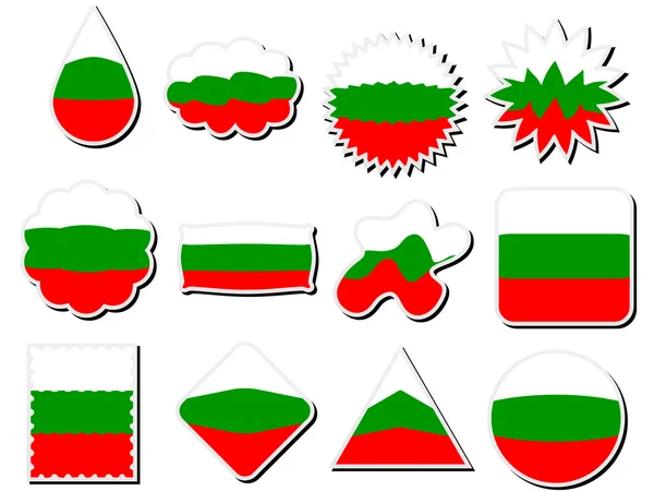 Flaggen Bulgariens — Stockvektor