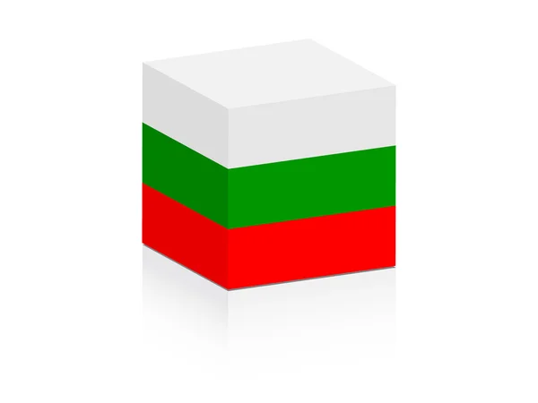 Bandiera bulgara sulla scatola — Vettoriale Stock
