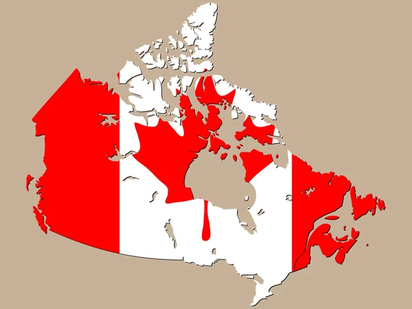 Mapa canadiense — Archivo Imágenes Vectoriales