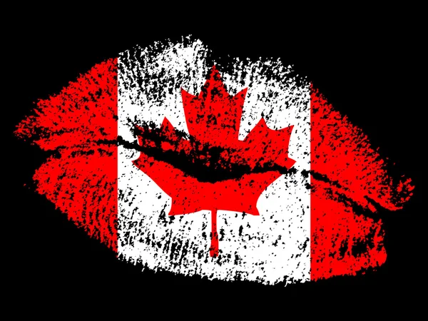 Canadian kiss — Stok Vektör