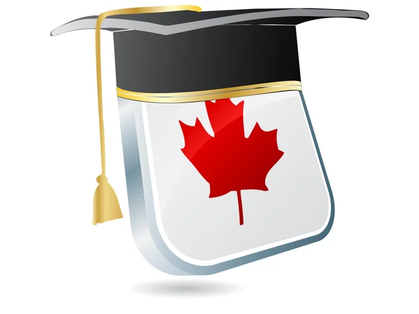 Canadian graduation — Stock Vector