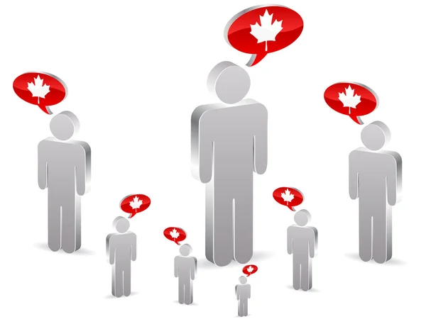 Group of canadian — Stock Vector