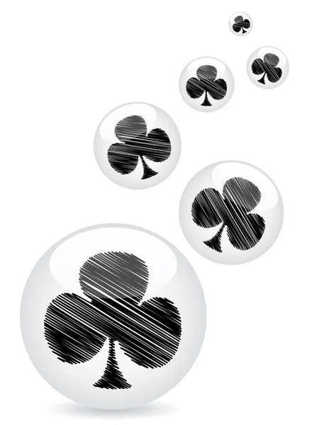 Poker clover background — Stock Vector