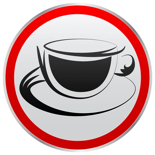 Przycisk filiżanka kawy — Wektor stockowy