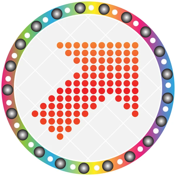Button with dots arrow — Stock Vector