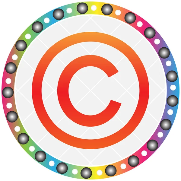 Кнопка авторского права — стоковый вектор