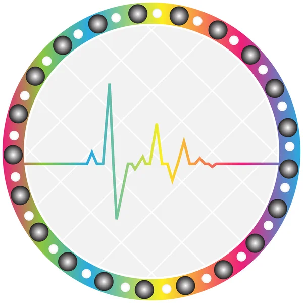 Heart pulse icon — Stock Vector