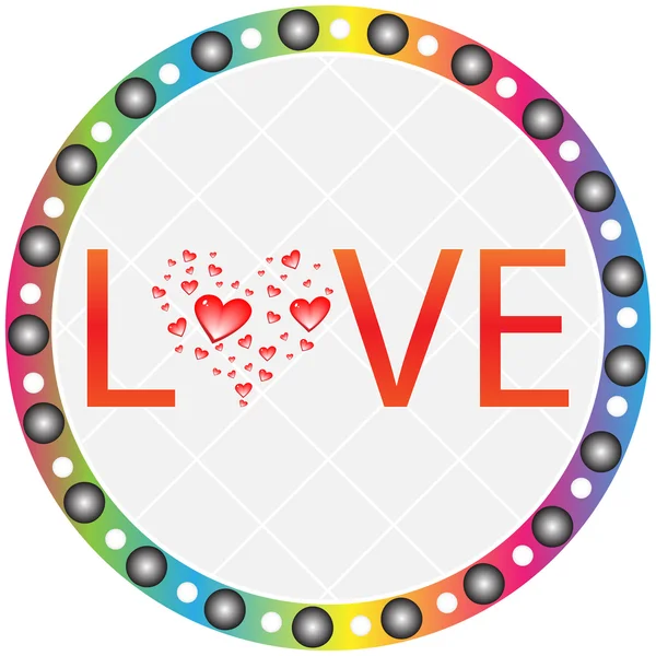 愛のボタン — ストックベクタ
