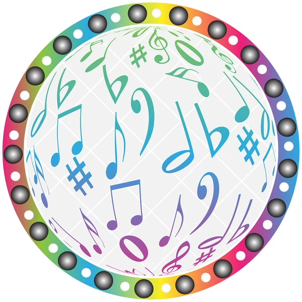 Bouton musical — Image vectorielle