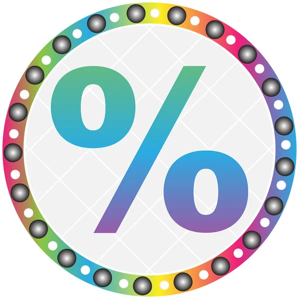 Web button with percent on it — Stock Vector